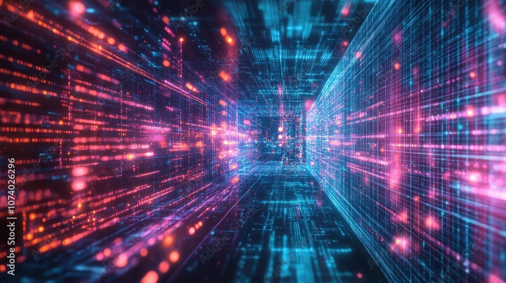 Abstract data flow within a digital environment Abstract data flow within a digital environment