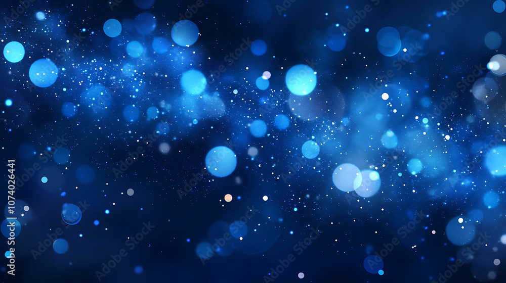 Abstract circular bokeh lights on blue background blurred city illumination dreamy urban night scene Abstract circular bokeh lights on blue background blurred city illumination dreamy urban night scene