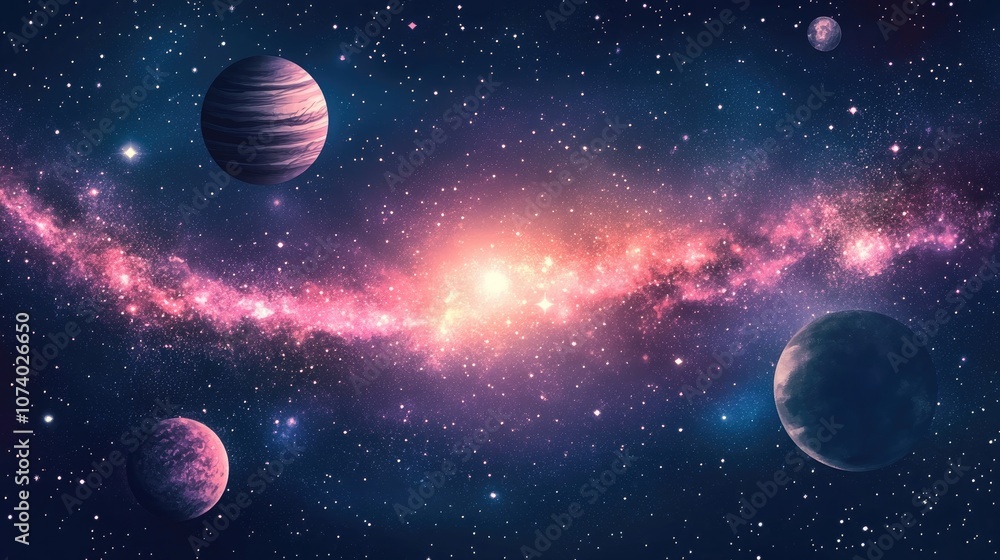 Planets Of The Solar System Among Stunning Nebulas And Starry Galaxies Theme Of Space Cosmic Exploration Astronomy Planets Of The Solar System Among Stunning Nebulas And Starry Galaxies Theme Of Space Cosmic Exploration Astronomy