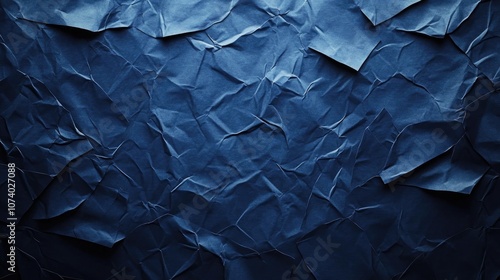 Wallpaper Mural Indigo Blue Cardboard Paper Texture Background 3D Abstract Dark Blue Backdrop Crumpled Rough Dark Blue Grunge Background Torontodigital.ca