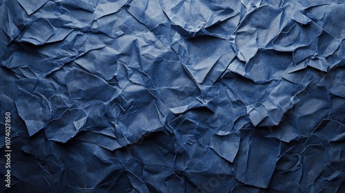 Wallpaper Mural Indigo Blue Cardboard Paper Texture Background 3D Abstract Dark Blue Backdrop Crumpled Rough Dark Blue Grunge Background Torontodigital.ca