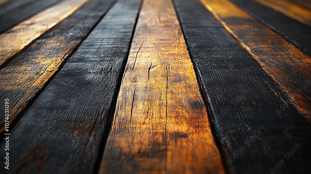 Close-up view of textured wooden planks with a warm, rustic appearance. Close-up view of textured wooden planks with a warm, rustic appearance.