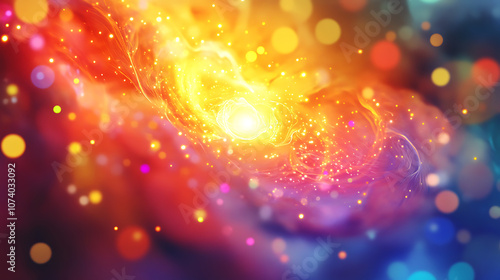 Wallpaper Mural Harmonious chakra meditation colorful spiritual energy abstract yoga background Torontodigital.ca