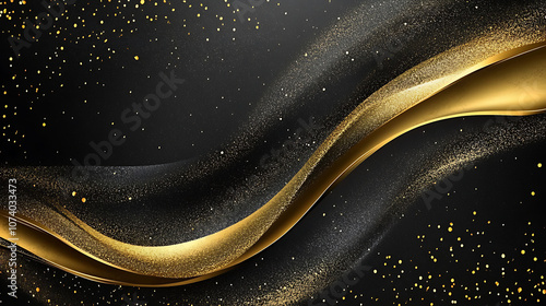 Luxurious golden texture shimmering gold particles overlay on metallic background