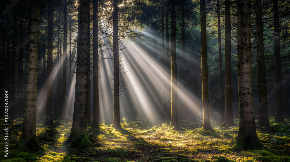 Fototapeta premium morning in the woods