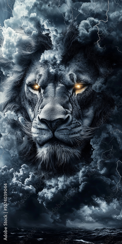 breathtaking, the image of an impressive cloud formation resembling the face of a lion breathtaking, the image of an impressive cloud formation resembling the face of a lion