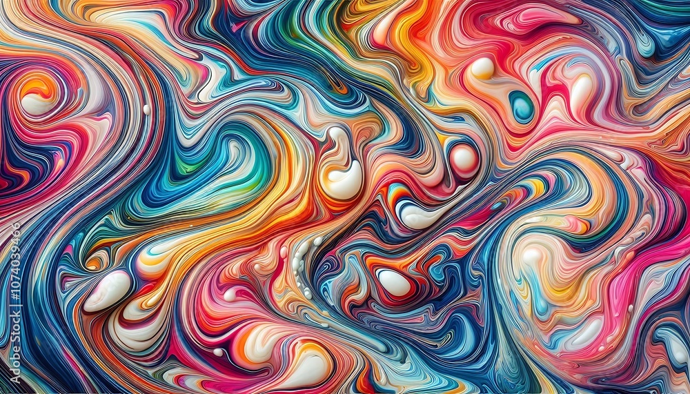 Colorful abstract marble texture with rainbow swirls, creating vibrant and eye-catching look Colorful abstract marble texture with rainbow swirls, creating vibrant and eye-catching look