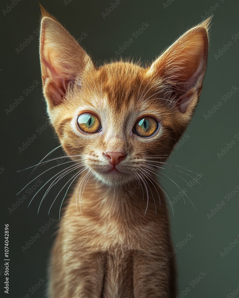 Mystic portrait of baby Siamese, copy space on right side, Headshot, Close-up View, isolated on white background Mystic portrait of baby Siamese, copy space on right side, Headshot, Close-up View, isolated on white background