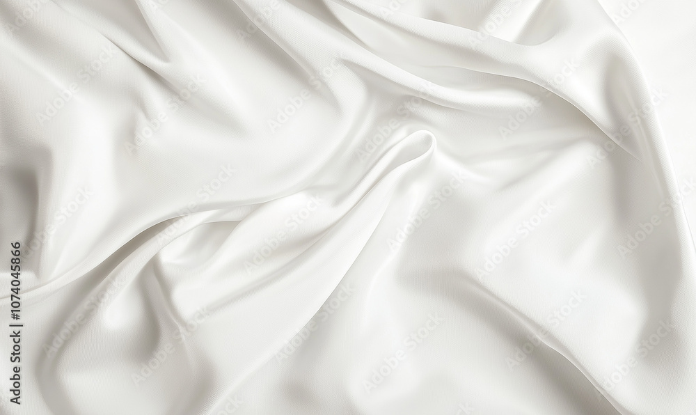 Fototapeta premium Minimalist White Silk Textured Wallpaper – Clean, Aesthetic Background for Modern Designs | High-Resolution Stock Image
