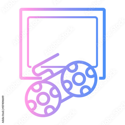 video Line Gradient Icon