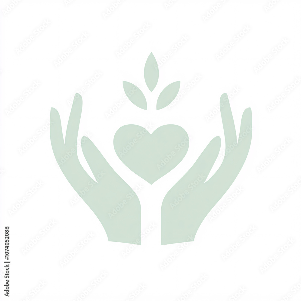 A simple graphic of two hands cradling a heart with a leaf above, symbolizing care, compassion, and growth. A simple graphic of two hands cradling a heart with a leaf above, symbolizing care, compassion, and growth.