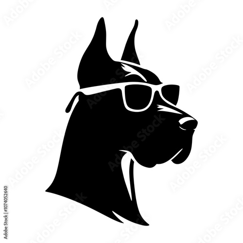 Great Dane Dog in Sunglasses