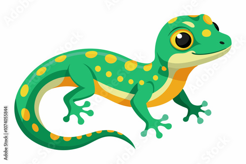  Madagascar day gecko on white background vector illustration photo