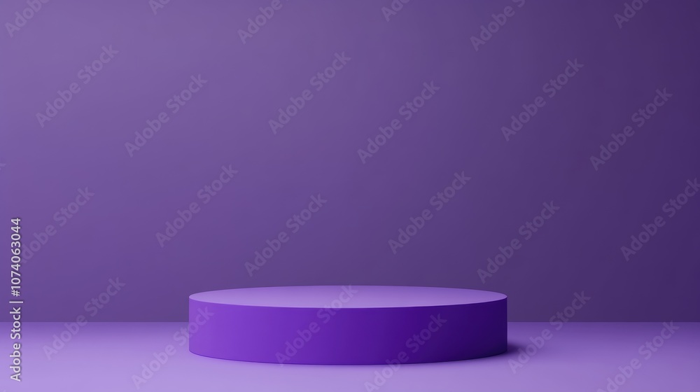 Purple podium with a solid color background and studio lighting featuring a clean modern minimal mockup presentation Suitable platform for web and advertising use showcasing internet products 3D r Purple podium with a solid color background and studio lighting featuring a clean modern minimal mockup presentation Suitable platform for web and advertising use showcasing internet products 3D r