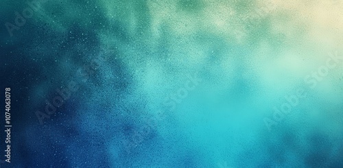 Abstract Teal Blue Green Gradient Background with Grainy Texture Blur Effect