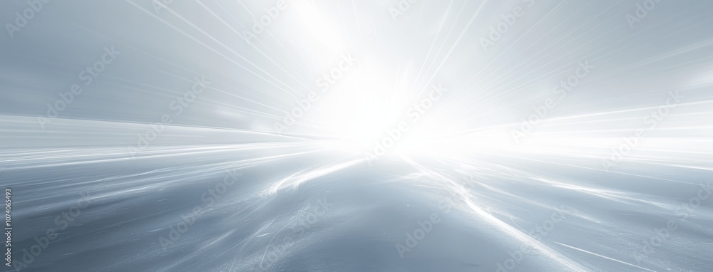 White Futuristic Background with Light Rays and Glow for Product Presentation White Futuristic Background with Light Rays and Glow for Product Presentation
