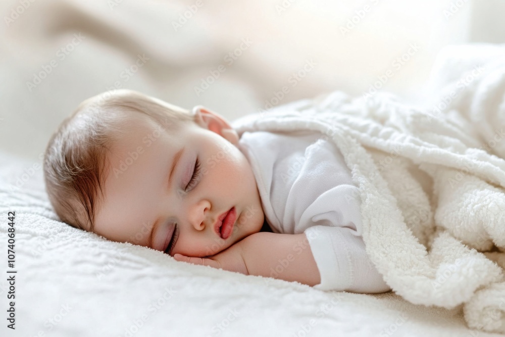 Adorable Baby Sleeping Peacefully on Side Adorable Baby Sleeping Peacefully on Side