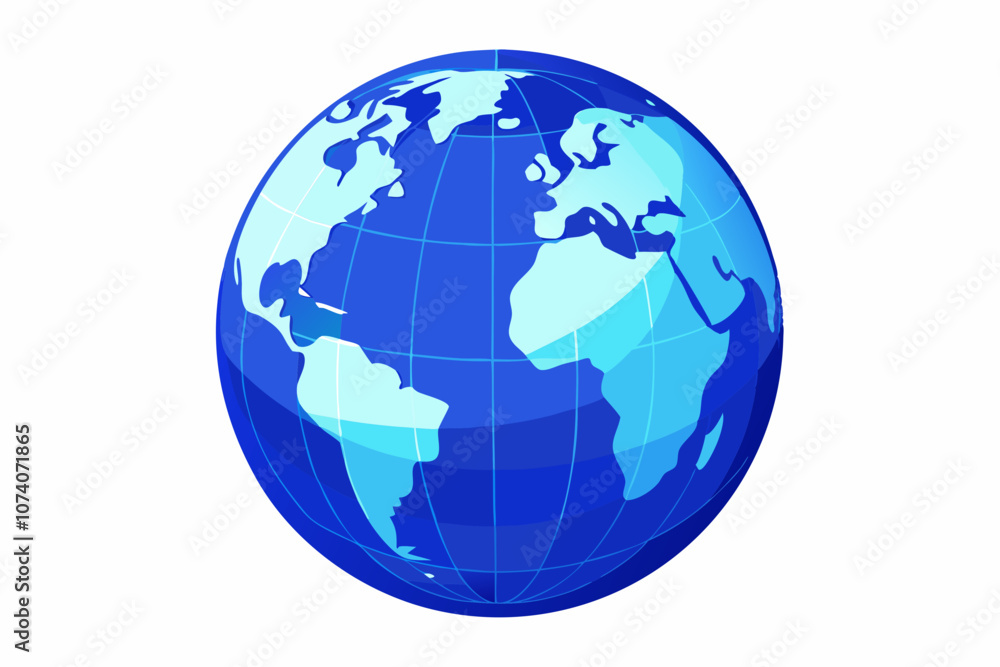 Blue globe isolated on white background Blue globe isolated on white background