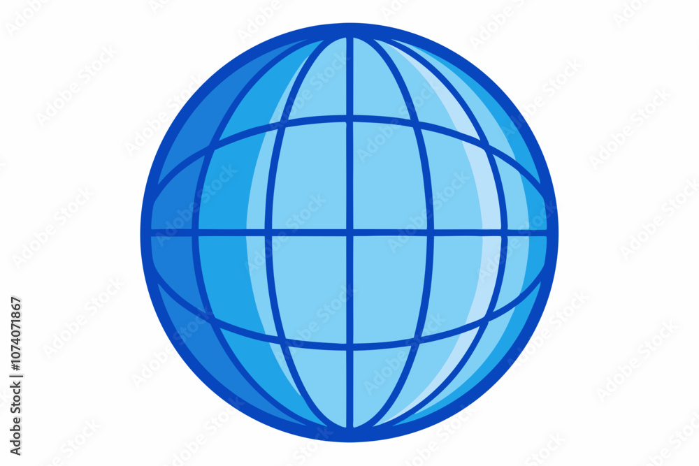 Blue globe isolated on white background Blue globe isolated on white background
