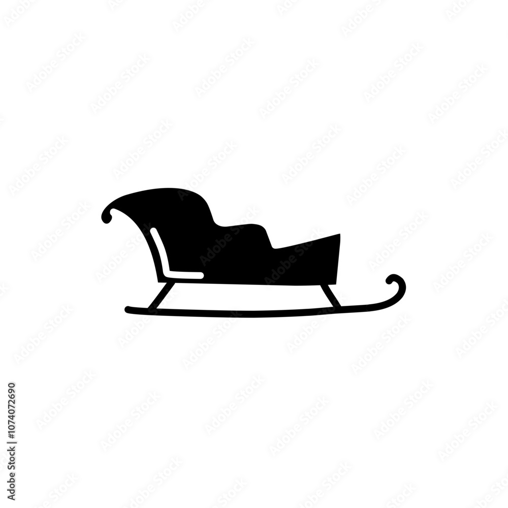 Santa's sleigh silhouette icon Santa's sleigh silhouette icon
