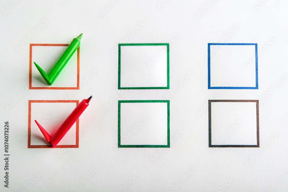 Clean White Background with Three Distinct Check Boxes in Portrait Style, Suitable for Digital Design Projects and Visual Communication Concepts Clean White Background with Three Distinct Check Boxes in Portrait Style, Suitable for Digital Design Projects and Visual Communication Concepts