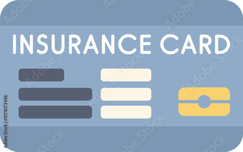 Blue insurance card providing financial protection and security for unexpected events and medical expenses