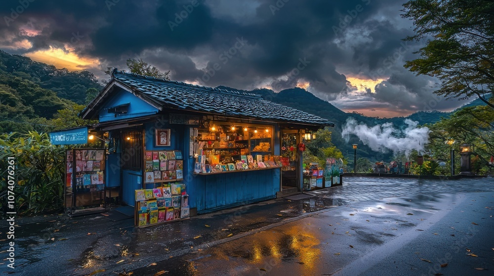 Obraz premium Mountain Retreat: A Stationery Shop