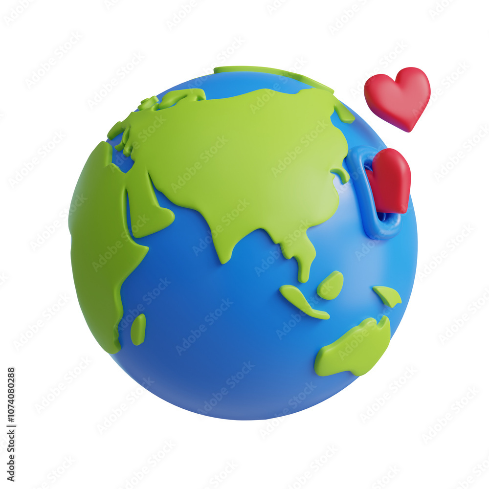 Naklejka premium world day charity 3d illustration