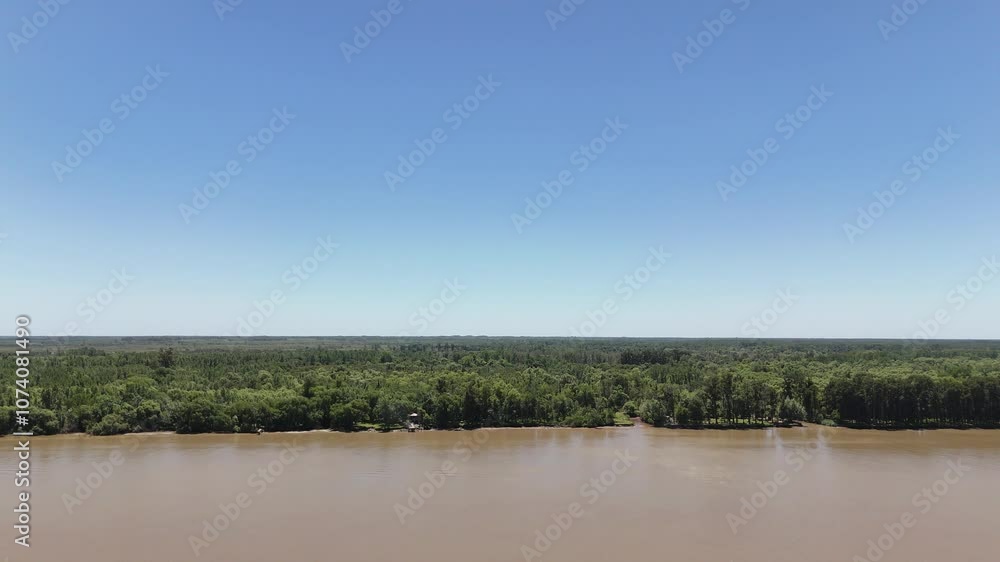 río paraná con arboles, mucho verde escobar, buenos aires, argentina, río paraná con arboles, mucho verde escobar, buenos aires, argentina,