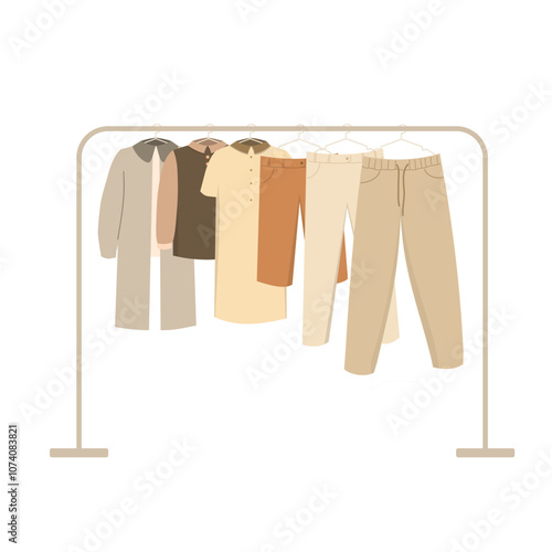 Clothes on Hanger Illustration