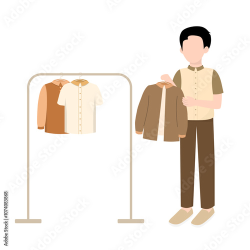Man Selling Clothes in Fashion Shop