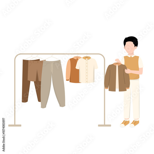 Man Selling Clothes in Fashion Shop