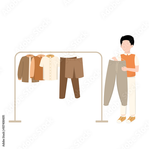 Man Selling Clothes in Fashion Shop