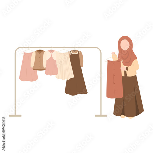 Woman Sell Clothes in Fashion Store