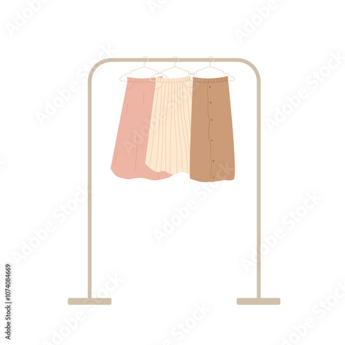Skirt Hanger in Fashion Store