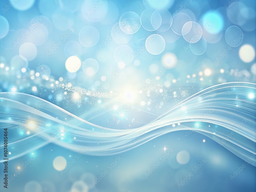 Dreamy Abstract Light Blue Background with Flowing Wavy Lines and Sparkling Bokeh Light Effects for Architectural Photography and Creative Design Projects Dreamy Abstract Light Blue Background with Flowing Wavy Lines and Sparkling Bokeh Light Effects for Architectural Photography and Creative Design Projects