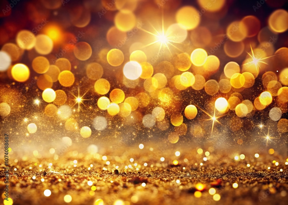 Elegant Golden Bokeh Abstract Background for Christmas and New Year Greetings, Perfect for Holiday Cards and Festive Advertising Materials with Cheerful Vibes Elegant Golden Bokeh Abstract Background for Christmas and New Year Greetings, Perfect for Holiday Cards and Festive Advertising Materials with Cheerful Vibes