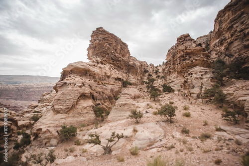  mountain landscape of Petra in the morning