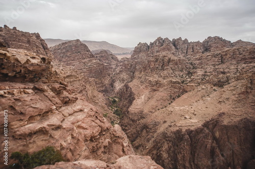  mountain landscape of Petra in the morning