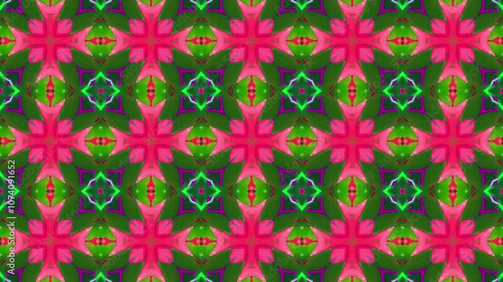 Kaleidoscope seamless looped patterns background. 4k Kaleidoscope seamless looped patterns background. 4k