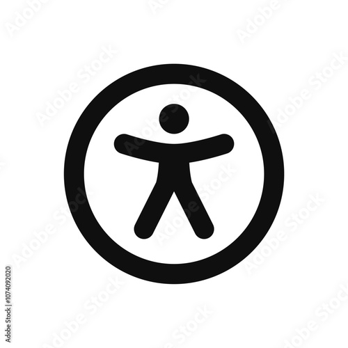 accessibility icon. Simple vector sign