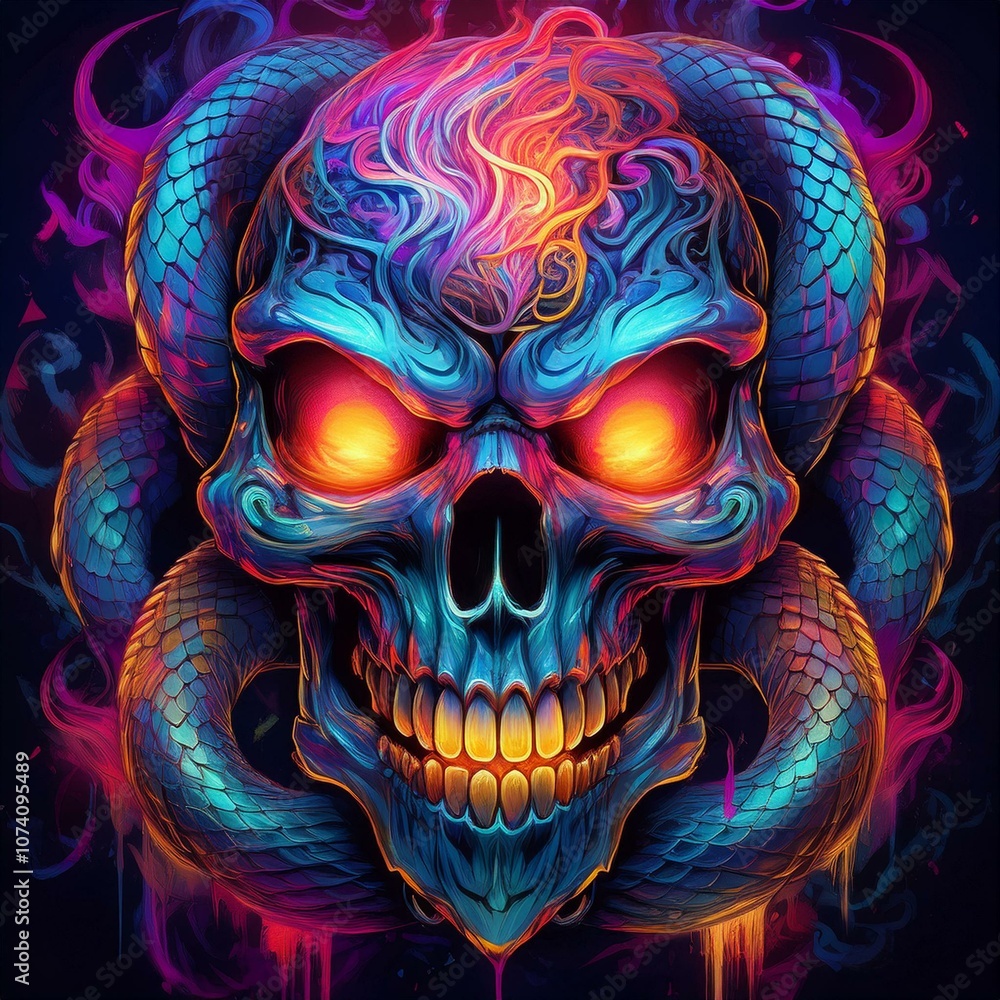 Fototapeta premium skull in the dark