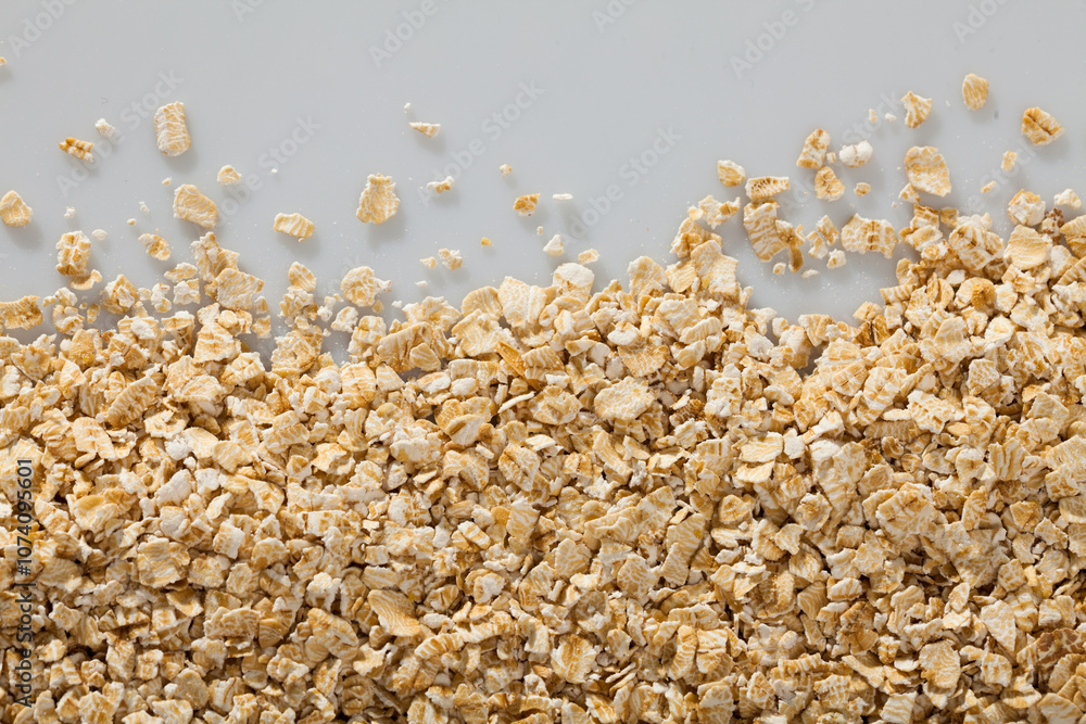 Cereals and healthy eating concept - oatmeal flakes Cereals and healthy eating concept - oatmeal flakes