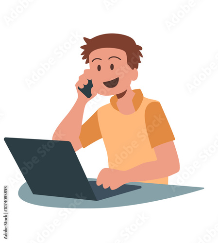 person working on laptop