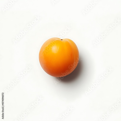 Apricot isolated on a with a white background, close up