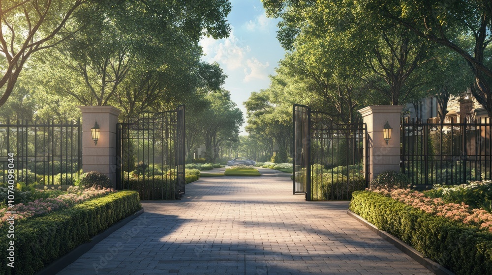 Elegant Entrance to a Private Garden Elegant Entrance to a Private Garden