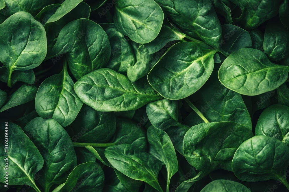 Fresh baby spinach leaves separated Fresh baby spinach leaves separated