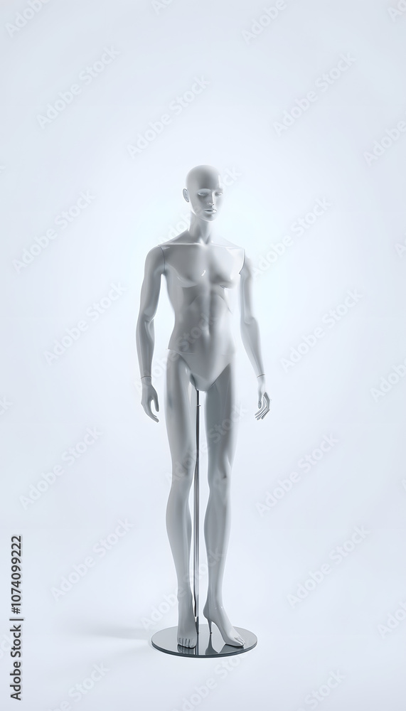 Mannequin isolated with white highlights, png