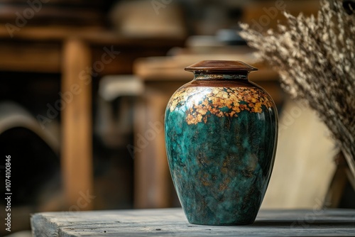 Isolated ashes container photo