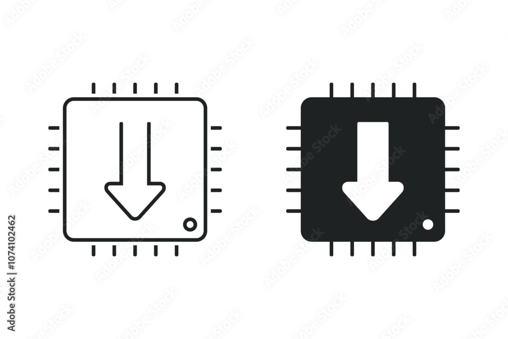 Φωτογραφία Chipset update, firmware icon. Illustration vector